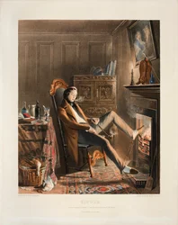 Single, Lithographie von Thomas Fairland, veröffentlicht von Ackermann und Co., 1840